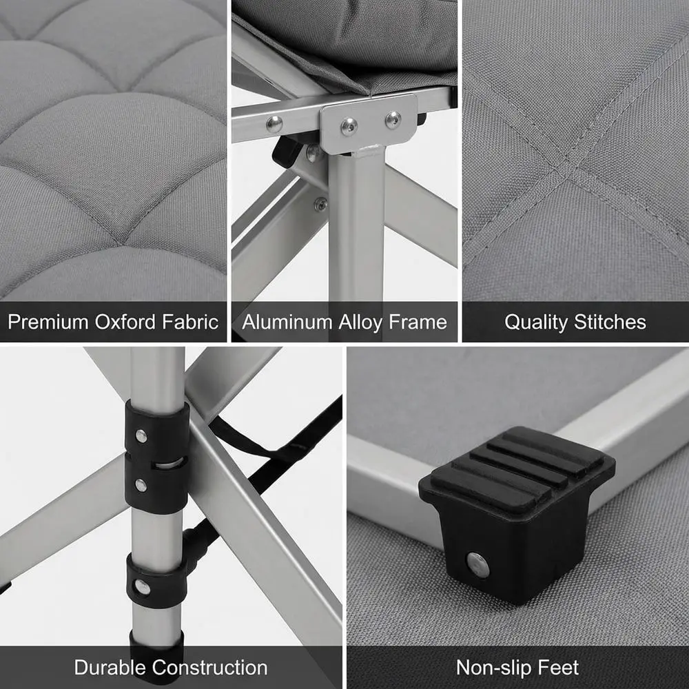

300 350 560 660 760LBS LoadBearing Outdoor Folding Chair, NonSlip Foot Pads, Foldable Storage Bag Design, Large ExtraWide Outdo
