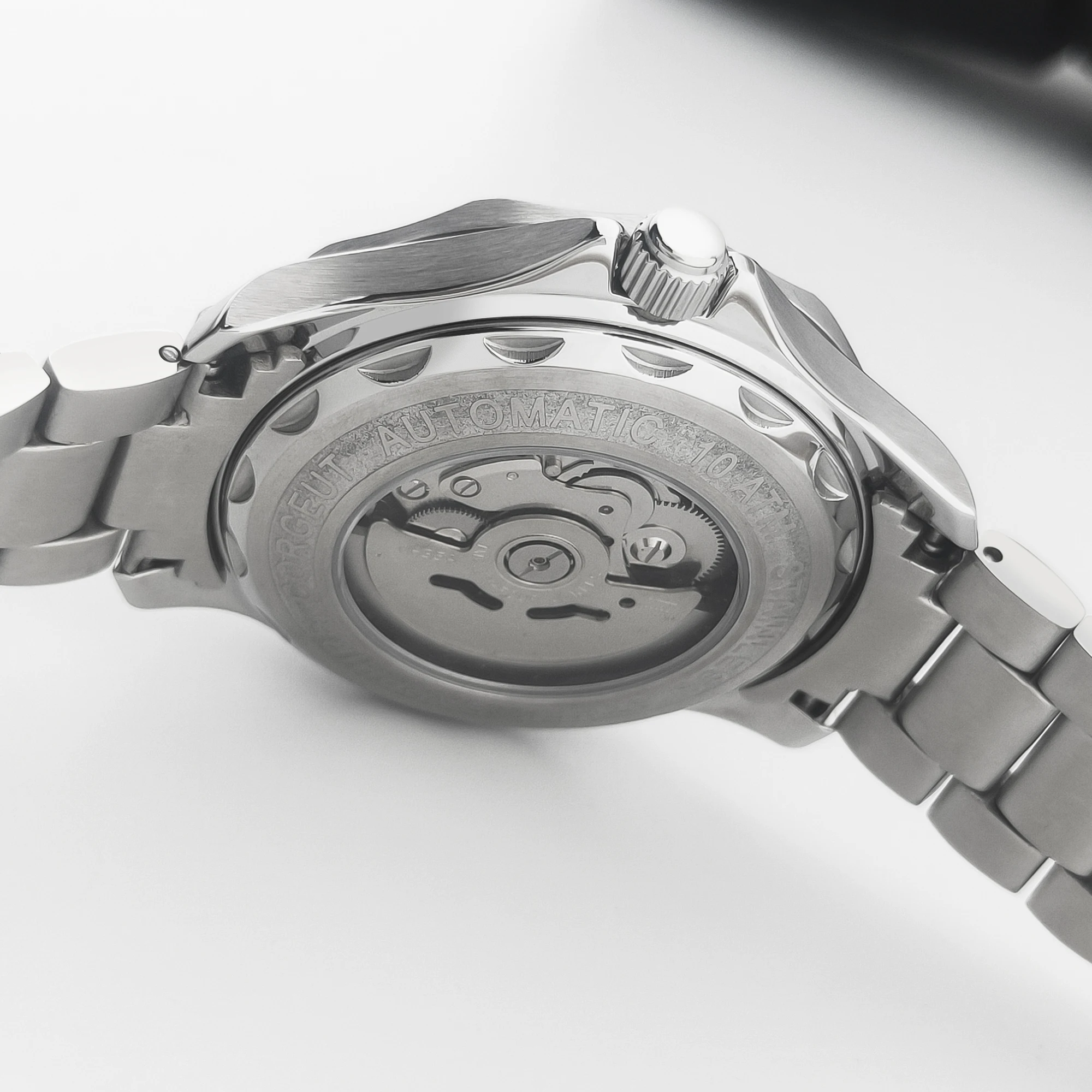 CORGEUT NH35 Movimento automatico 41mm Orologi subacquei da uomo Lunetta in ceramica Zaffiro a cupola C3 luminoso 100M Impermeabile SolidSteel