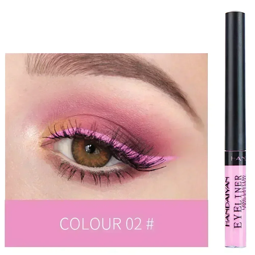 HANDAIYAN 22-Farben-Matt-Flüssig-Eyeliner, wasserdicht, schnell trocknend, sexy, einfaches Make-up, langlebig, tragbar, mehrfarbiger Eyeliner-Stift