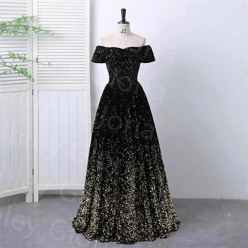 

Ashley Gloria Shinny Sequin Party Dress Quinceanera Dresses Off Shoulder Ball Gown Classic Prom Dress Formal Homecoming Gown