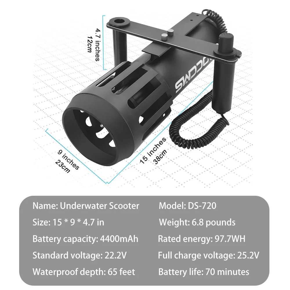 TRIMIX Underwater Scooter Diving Equipment Sea Scooter Scuba Diving Equipment Paddleboard Motor For Snorkeling Swimming - Image 2