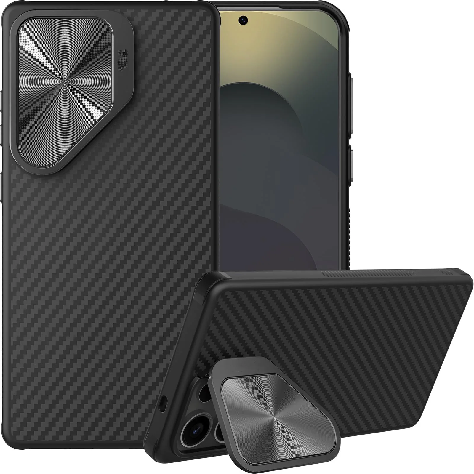 

For Samsung Galaxy S25 Ultra Magnetic Aramid Fiber Case Camera Protection Stand Thin Hard