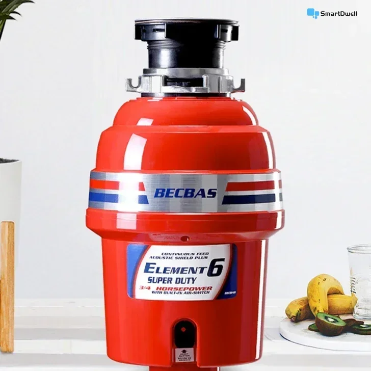 Food waste disposer - Household. Kitchen sink. Food waste grinder. High speed. Garbage disposal.