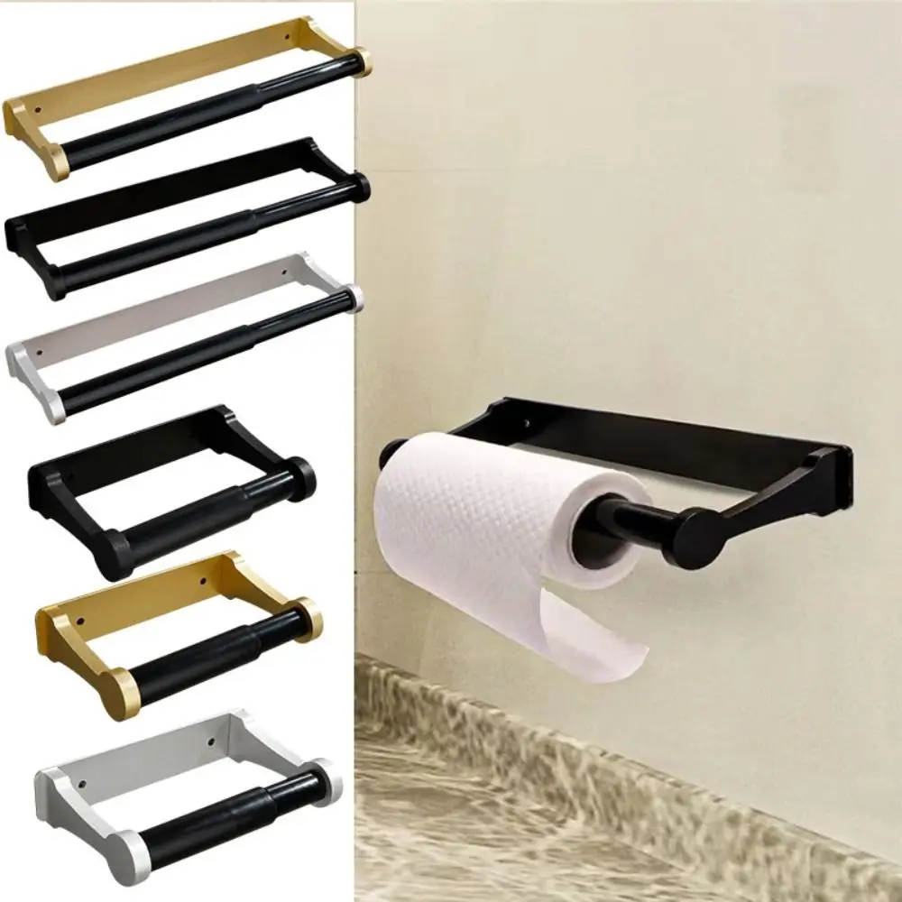 

Держатель для бумажных полотенец из нержавеющей стали, алюминиевый, черно-золотой, для туалетной бумаги, сверхпрочный, квадратный, для шкафа, подвесной держатель для рулонов