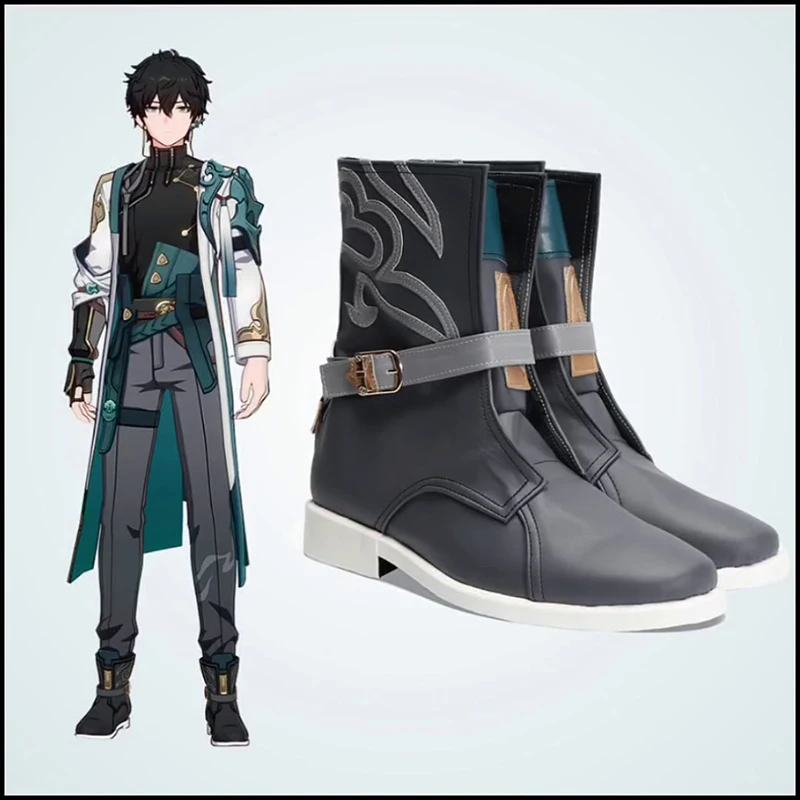 

Honkai: Star Rail Dan Heng Cosplay Shoes Leather Boots Short Tube Universal Combat Unisex