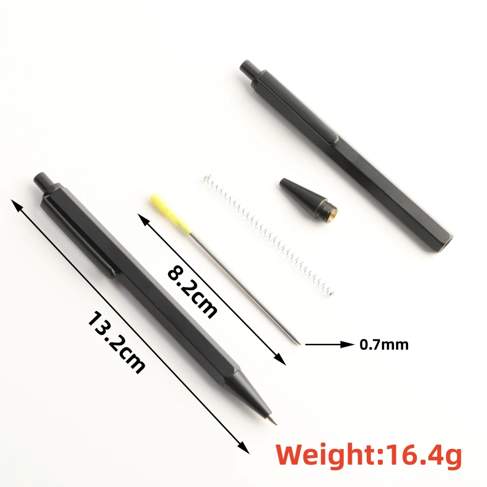 Metal Ballpoint Pens Automatic Ballpoint Pen Refill Black Blue Ink For School Office Stationery Supplies Writing 0.7mm