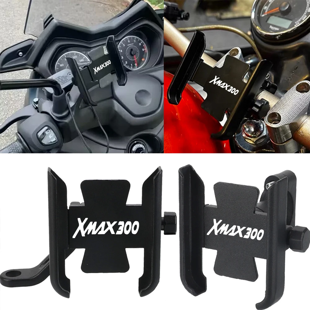 Motorcycle Handlebar Mobile For YAMAHA XMAX300 X-MAX XMAX 300 250 200 Motorcycle Accessorie  Phone Holder GPS Stand Bracket CNC