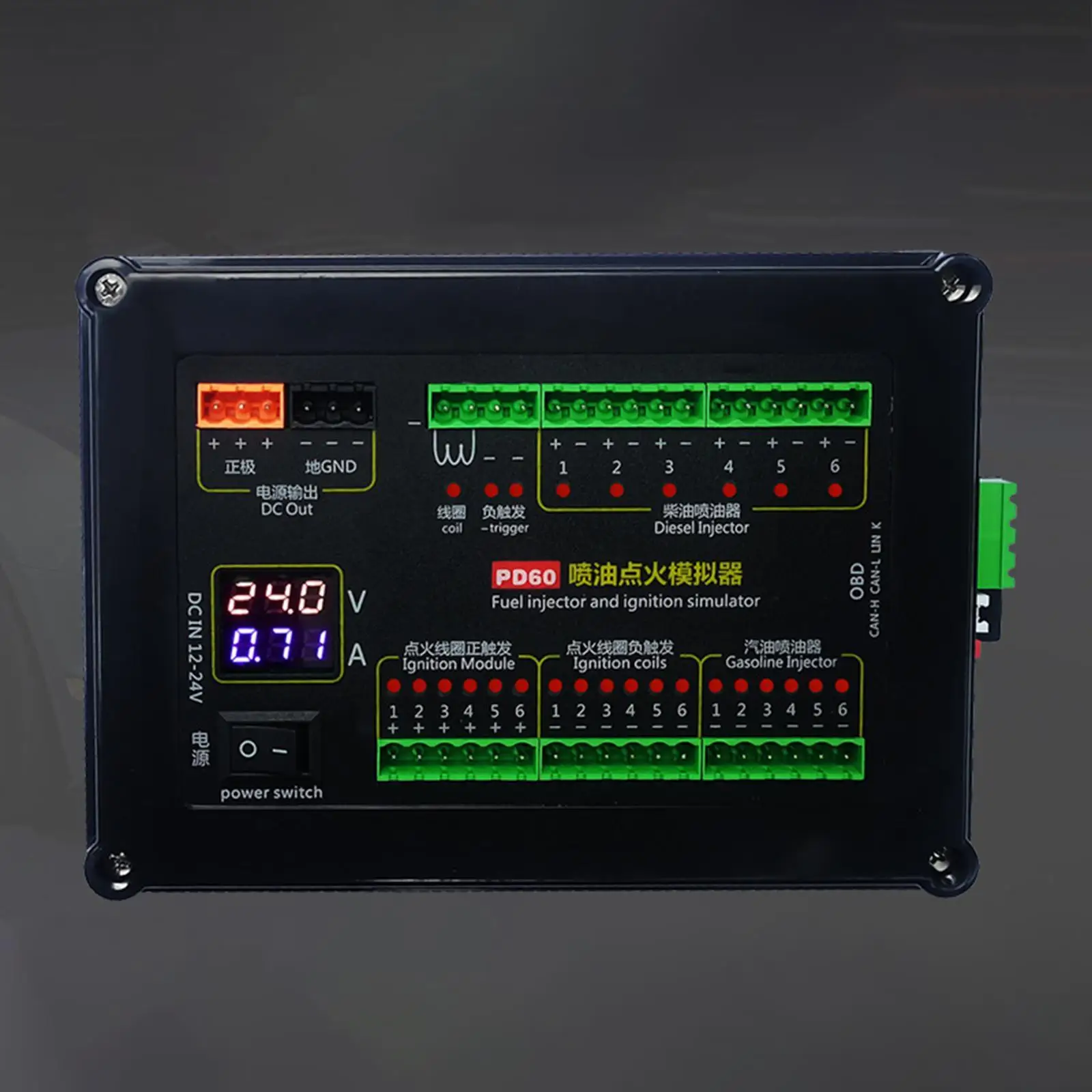 Симулятор катушки зажигания PD60 Fuelinject, эффективная платформа для технического обслуживания, диагностический тестер Fueltech для механиков.