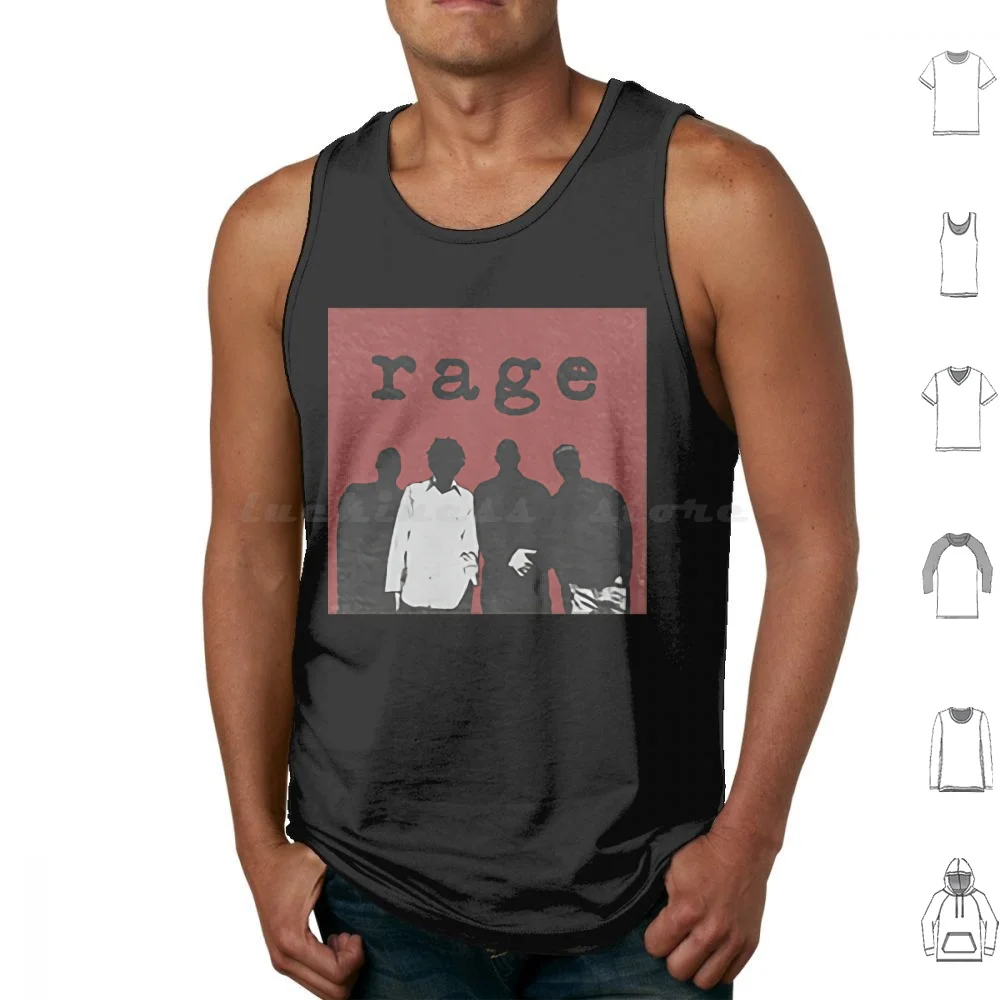 Camisetas sin mangas Silhouette Box, estampadas en algodón, Rage Against The Machine, Ratm Music, Rage Band, Tom Morello Against Machine
