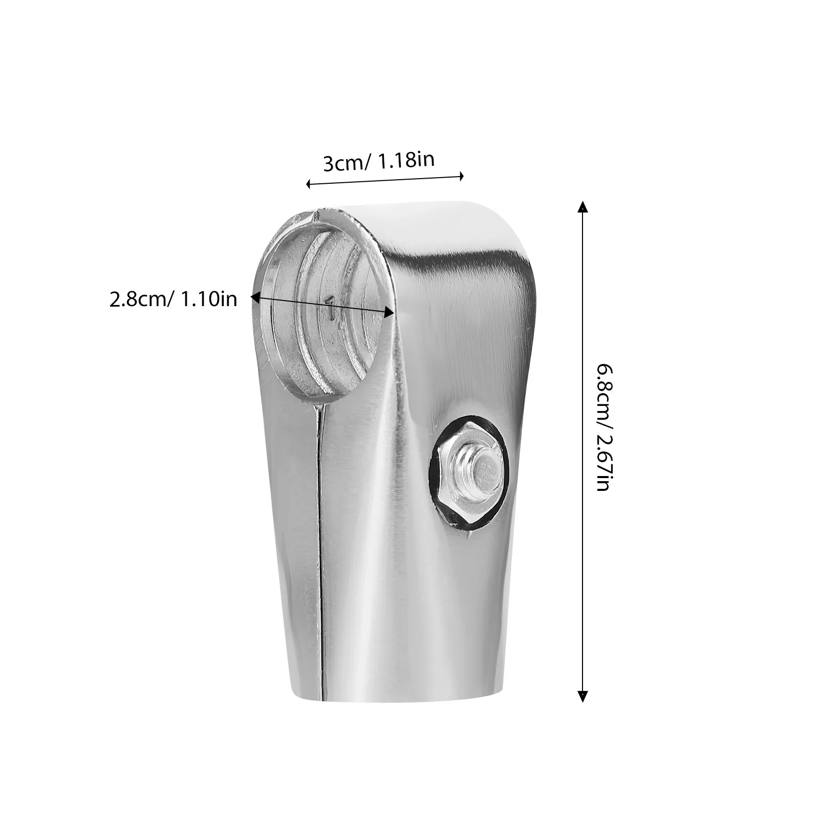 4Pcs Stainless Steel Connectors Closet Rod Connector Clothes Drying Rack Connectors Pipe Fittings Structural Connector End Rail
