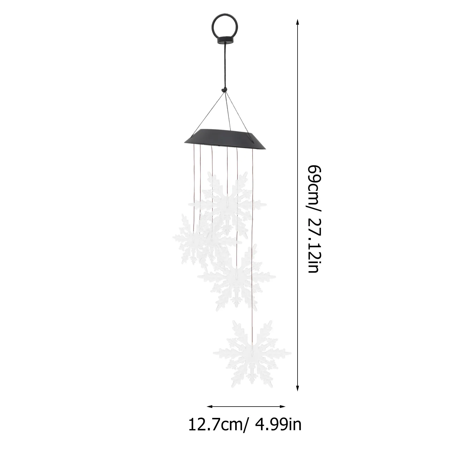 6 LED Solar Wind Chime Hanging Lights Color Changing Outdoor Night Lighting Decorative Yard Solar Powered Wind Bell Light