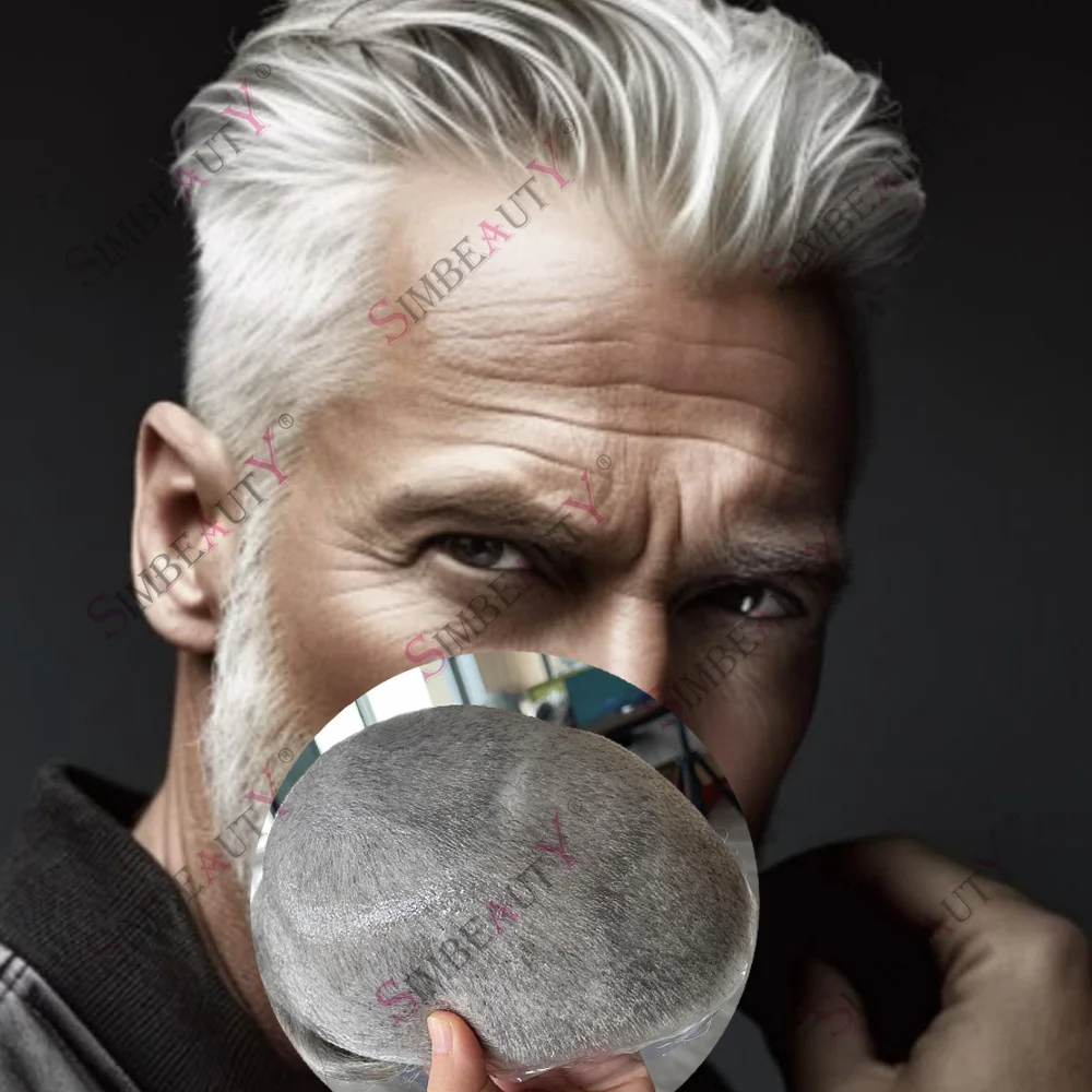 

Невидимая натуральная ультратонкая пленка 0,02 мм 1B50 1B80 565 # Мужской парик-накладка из натуральных волос, светло-серый, черный, блонд, 80% плотность, для мужчин