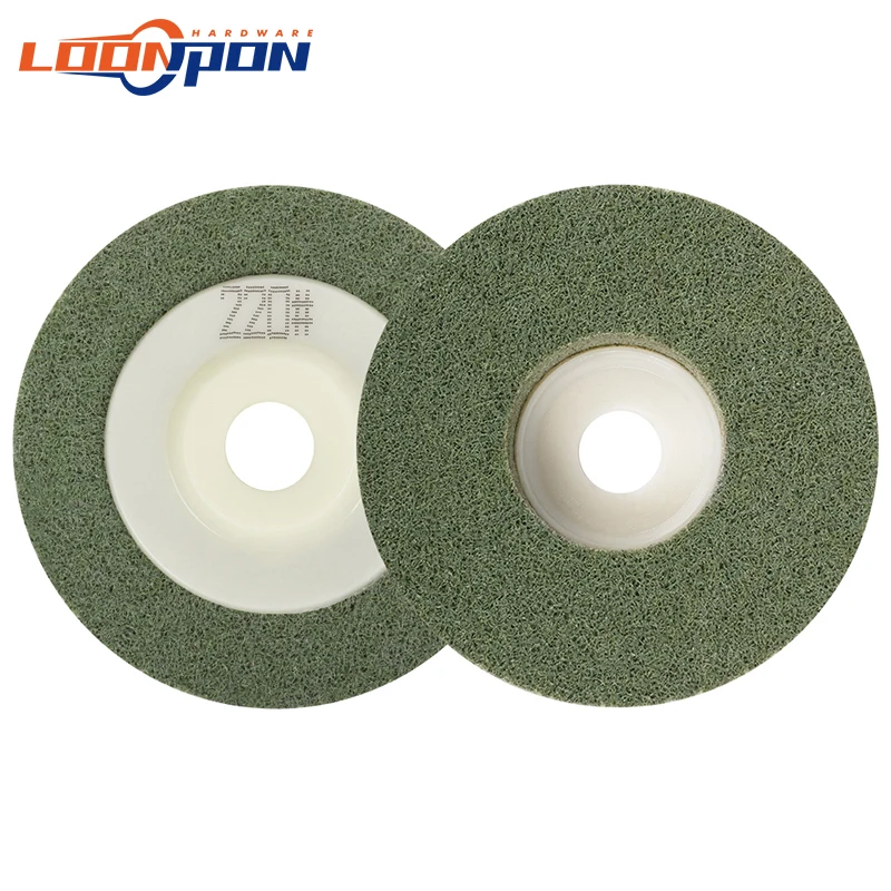 1PC Nylon Fiber Polishing Wheel Non woven Abrasive disc 100*16 Grinding Polishing Wheel for Metal Ceramics Marble Wood Craft