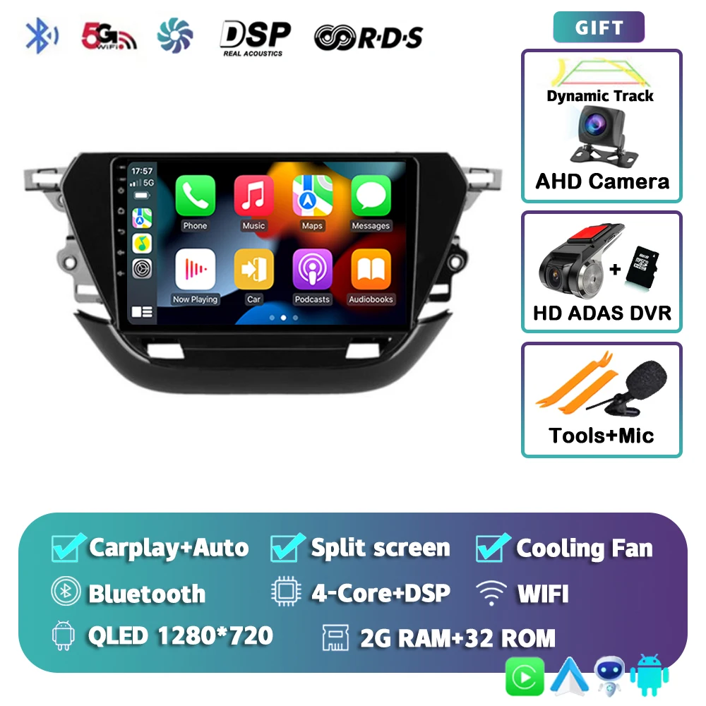 Android 15 Autoradio Multimedia Speler Voor Opel Corsa F 2019-2023 Auto Carplay Autoradio DSP wifi + 4G Ai voice 2 Din BT Video