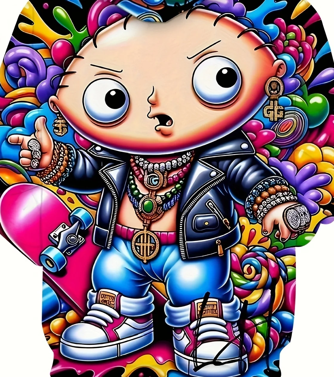 جديد أزياء الرجال مقنعين البلوز |   بلوزة كاجوال مريحة ومتعددة الاستخدامات مع طباعة جرافيك وجيب الكنغر لفصل الربيع/الخريف