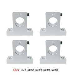 4 Stks/partij Sk8 Sk10 Sk12 Sk13 Sk16 8Mm 10Mm 12Mm 16Mm Lineaire Lagerrailas Ondersteuning Xyz Tafel Cnc Router Sh8a 3d Printer Onderdelen