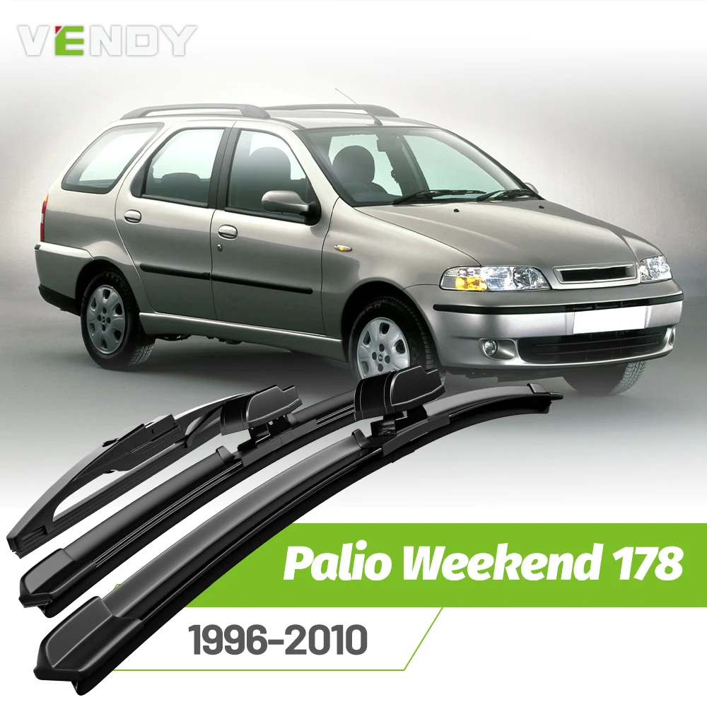 Juego de escobillas limpiaparabrisas delanteras y traseras para Fiat Palio Weekend 178 1996-2010, cepillos para limpiar la lluvia de parabrisas y ventanas, 22 "+18 "+14"