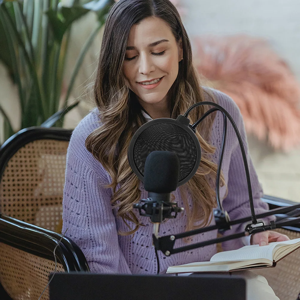 

2Pcs Microphone Windshield Cover Metal Mesh Pop Filter Handheld Mic Pop Filter Shield Protective for Recording Live Streaming