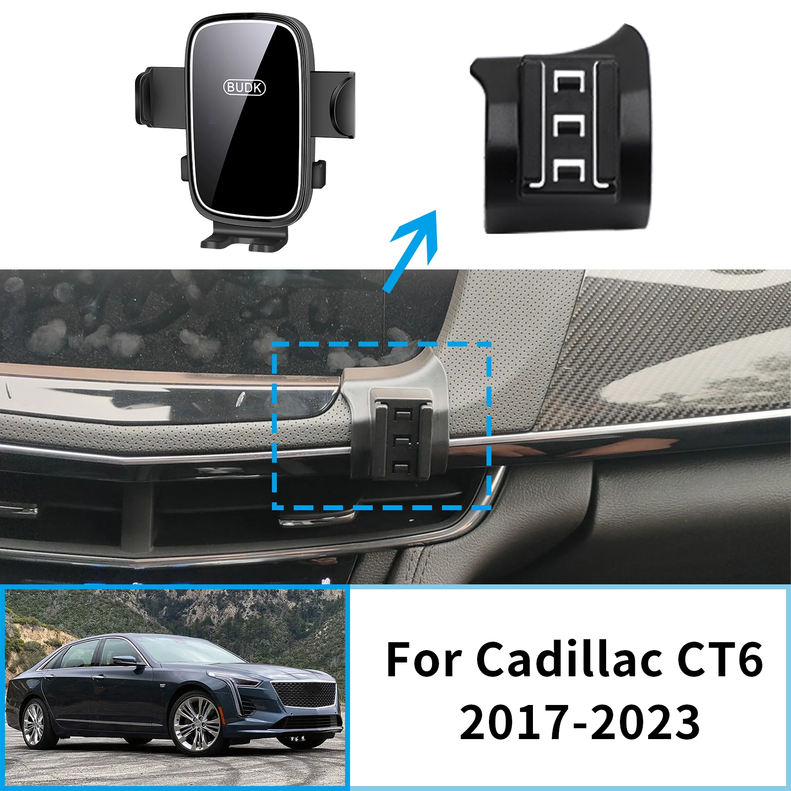 

Car Mobile Phone Holder Accessories for Cadillac CT6 2017 2018 2019 2020 2021 2022 2023 GPS Bracket Navigation Stand Auto