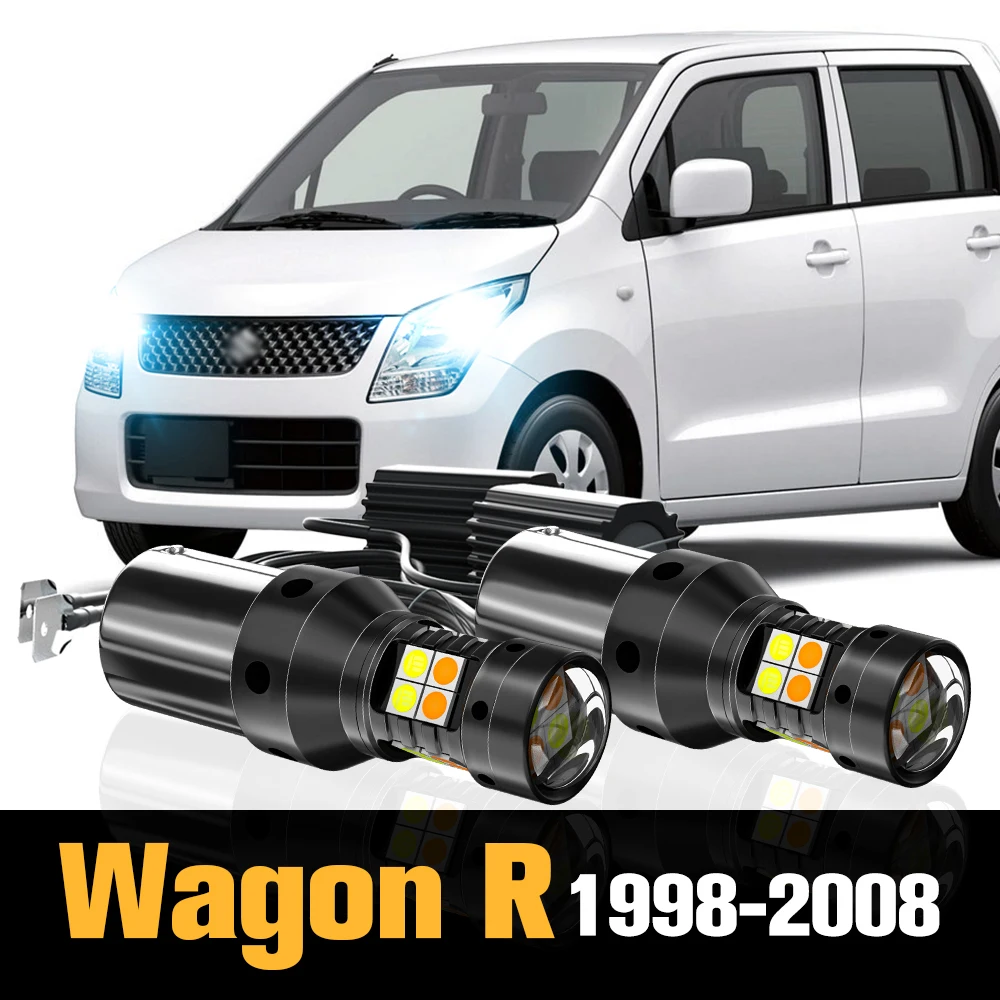 

2x Canbus LED Dual Mode Turn Signal+Daytime Running Light DRL Accessories For Suzuki Wagon R 1998-2008 2002 2003 2004 2005 2006