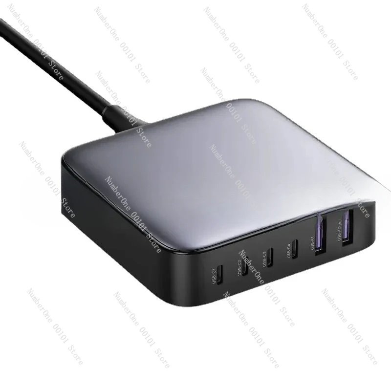 adapters 100W 200W C desktop nexode 6 ports gan PD fast charger with 3ft USB C to C charging cable