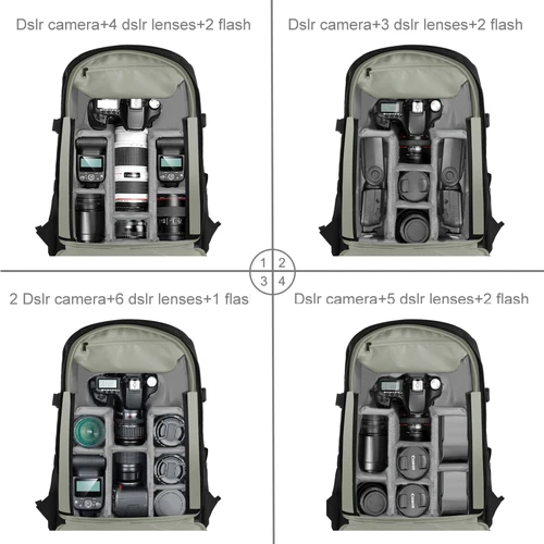 Imagen 2 del producto PULUZ-mochila de hombro doble para exteriores, bolsa estabilizadora PTZ de mano para cámara con cubierta para lluvia para cámara Digital DJI Ronin-SC/Ronin-S