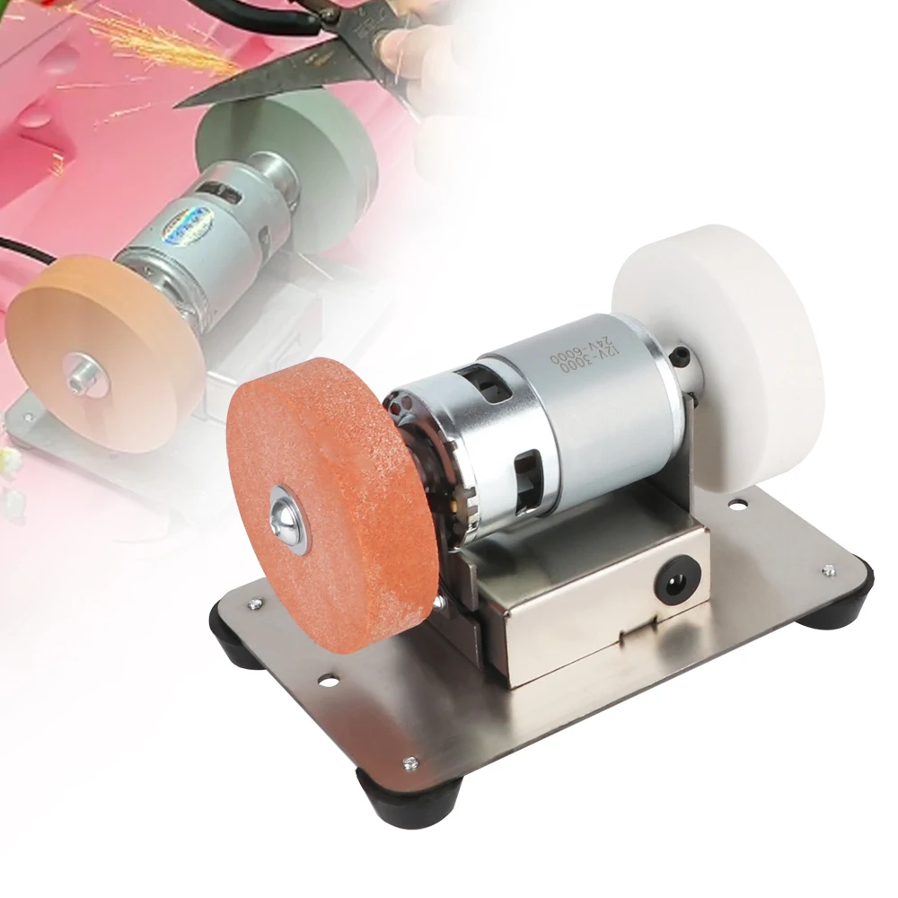 מיני טחנת שולחן מטחנת מנוע חשמלי שחיקה גלגל grindg אבן מיקרו גס וליטוש דק ליטוש