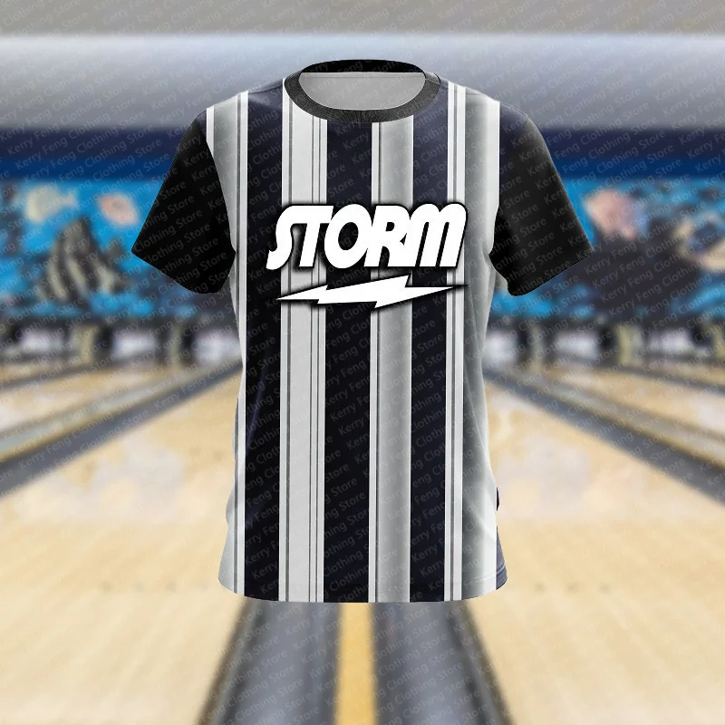 2024 Latest Hot Selling Bowling Men\'s Sports Shirt T-shirt Daily Indoor Leisure Comfortable Sweating Fashion Short Sleeve Top