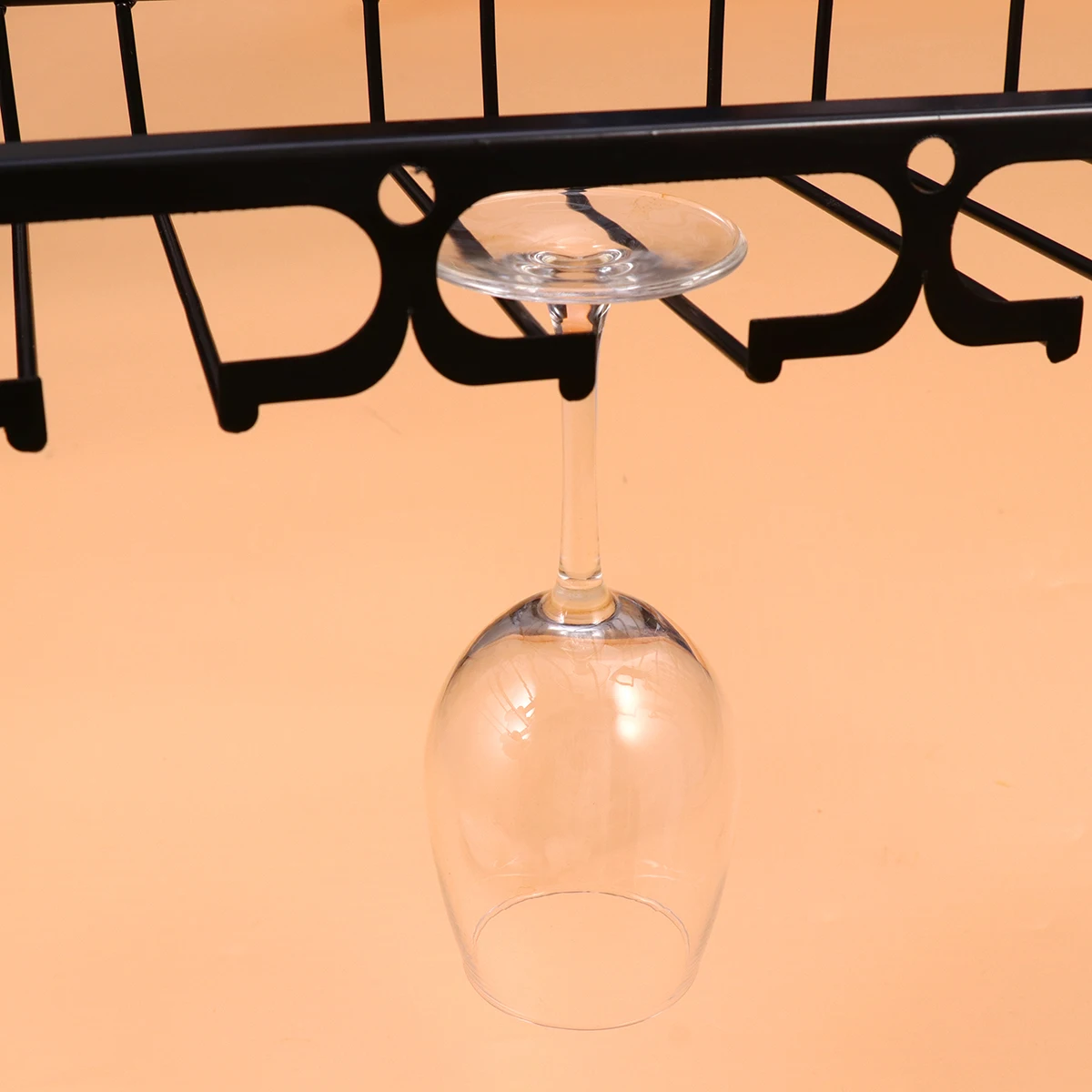 

Wine Cup Holder Iron Craft Black Classic Hanging Glass Rack Upside Down Wine Glass Organizer Bar Restaurant Display