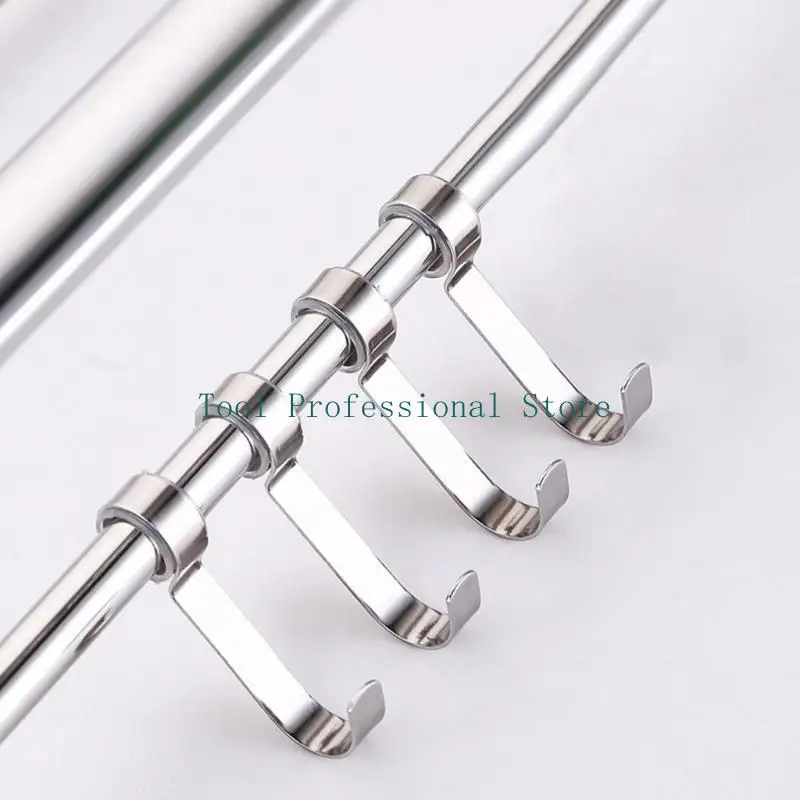 

57QF Настенная складная вешалка для полотенец из нержавеющей стали, держатель на рейке, полка для хранения в ванной комнате без