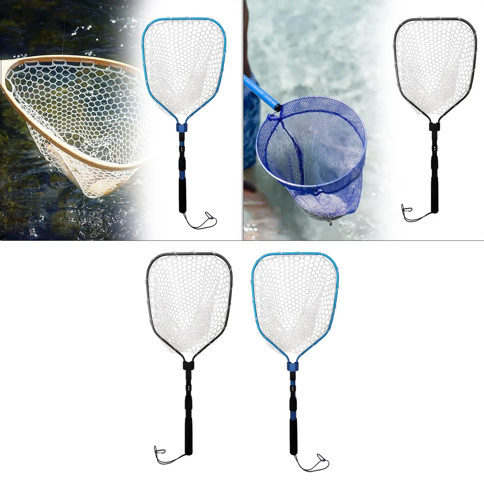 

Fish Net Foldable Pole Aluminum Alloy for Men Beginners Freshwater