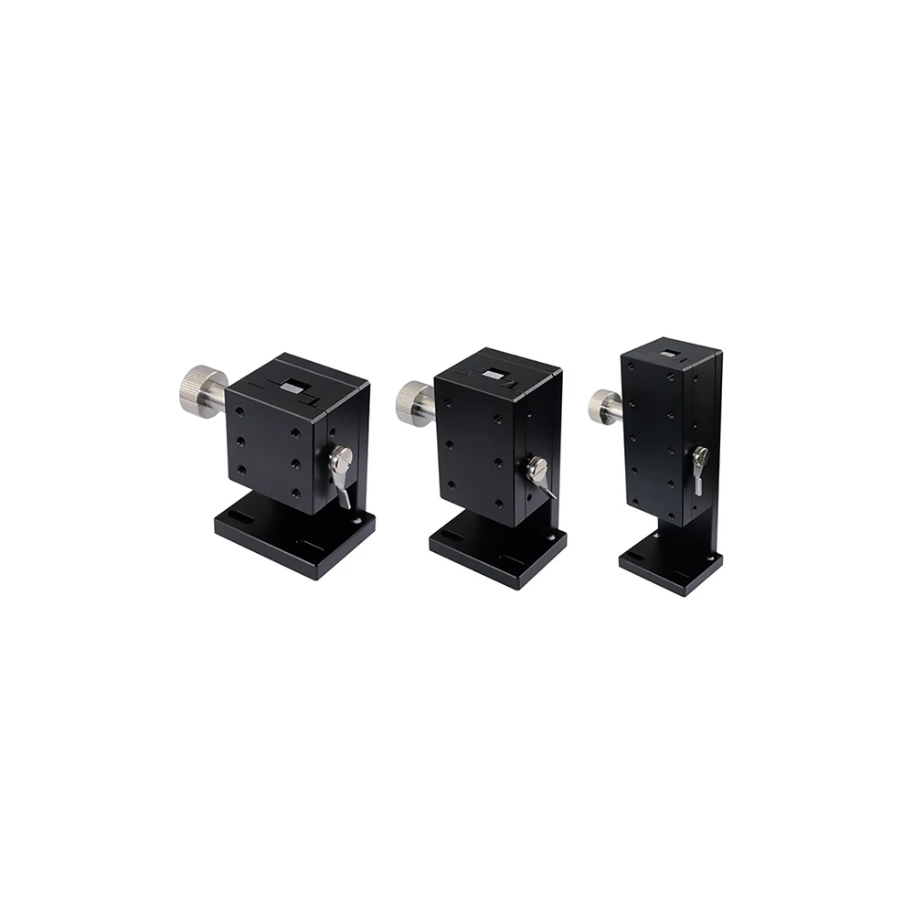 Z Axis LWZ4090 40*90mm Dovetail Groove Sliding Table Manual Platform Rack and Pinion Drive High Precision Knob Fine-Tuning Slide
