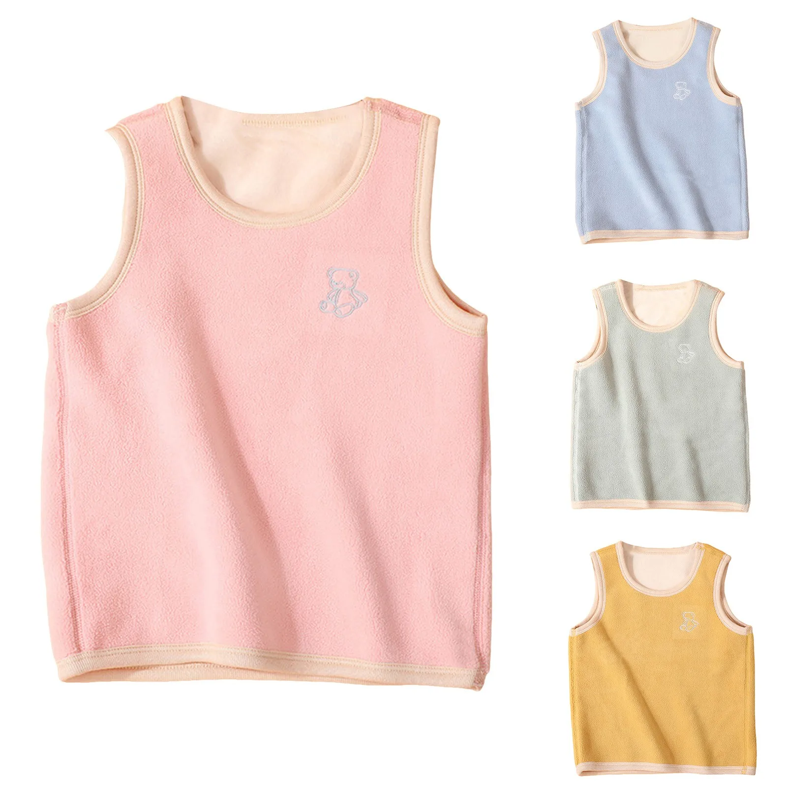 

Топ нижнего белья для девочек, осенне-зимний толстый нанофлисовый теплый жилет для мальчиков, флисовый жилет для девочек, джинсовые топы для девочек