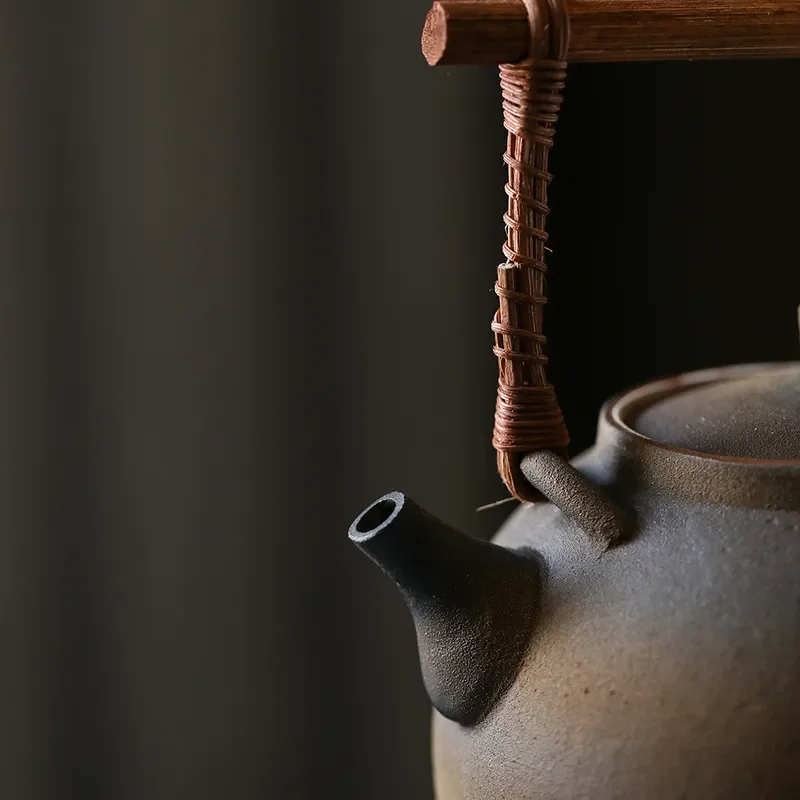 Jingdezhen Handmade Teapot Raw Ore Clay Japanese Style Large Capacity Kettle for Household Electric Ceramic Stove Brewing Tea