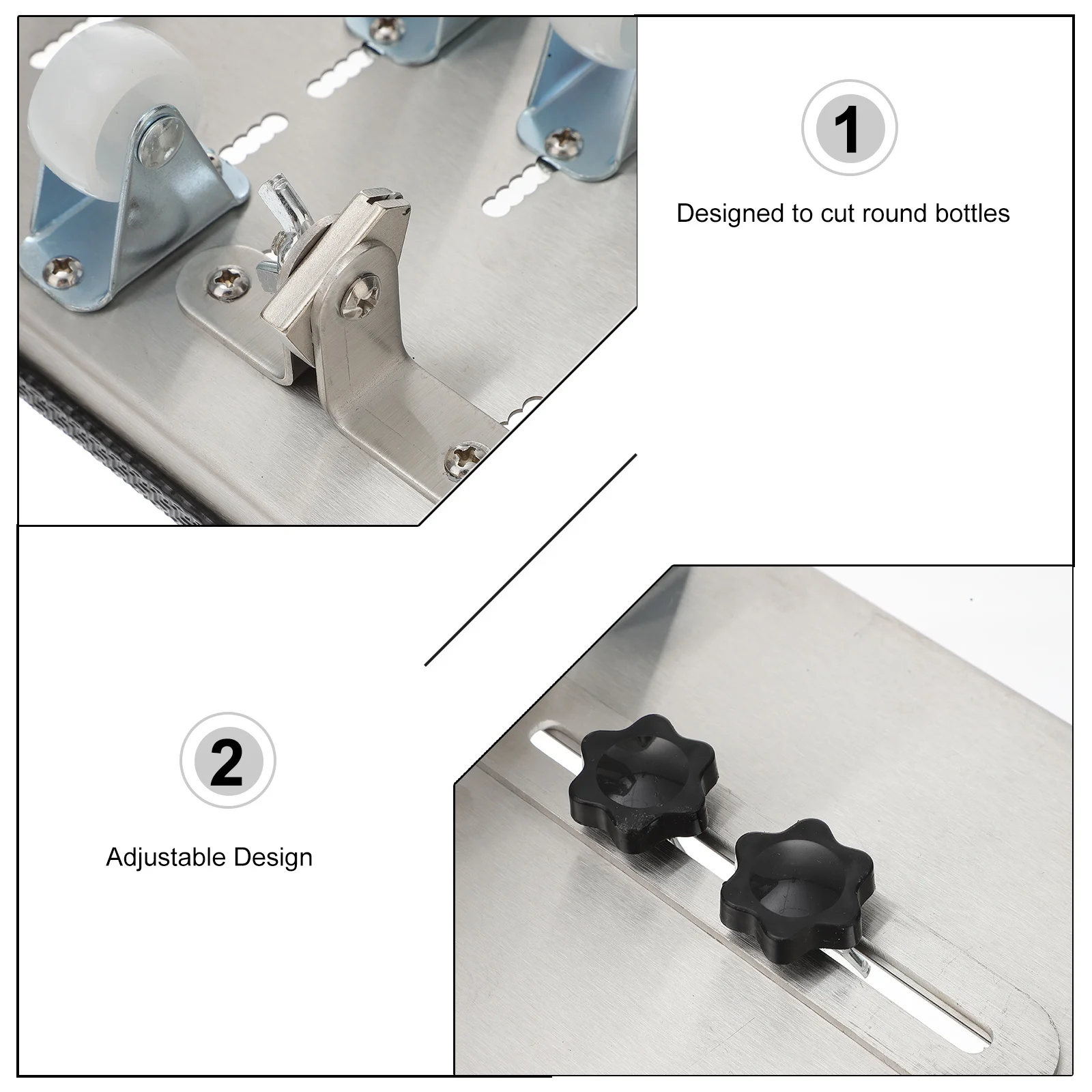 مجموعة واحدة من آلة قطع الزجاجات الاحترافية القابلة للتعديل لزجاجات النبيذ والبيرة والمنحوتات الزجاجية وأباج الضوء العطري
