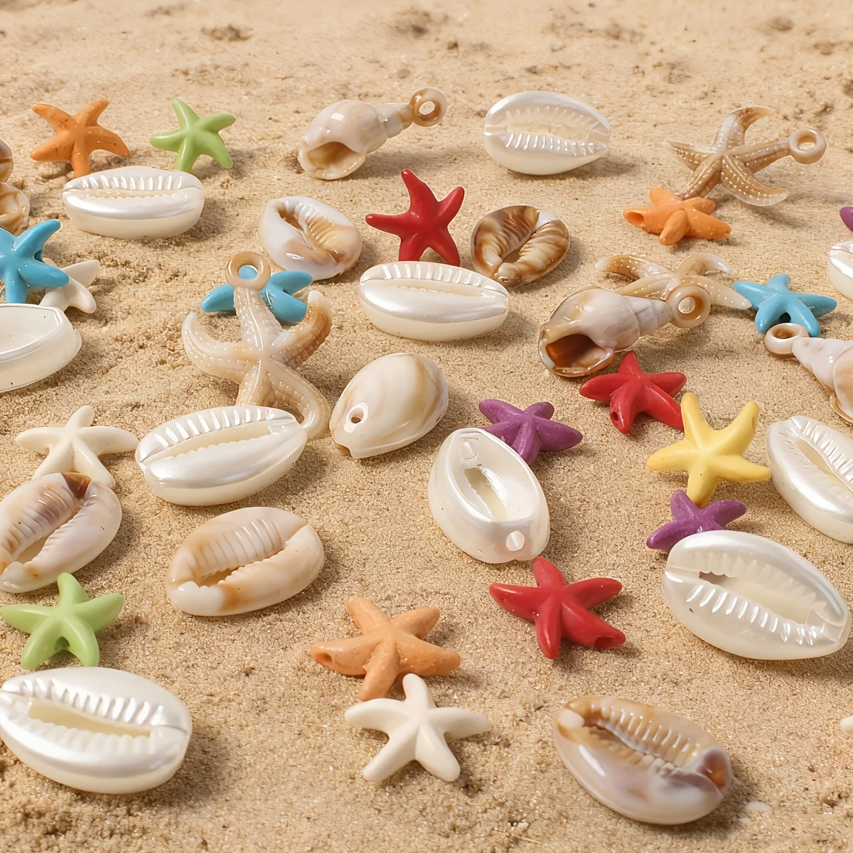 

Random Delivery 50pc Ocean Series Bead Decoration Beads for DIY Bracelets, Necklaces, Earrings, Friendship Chain Crafts