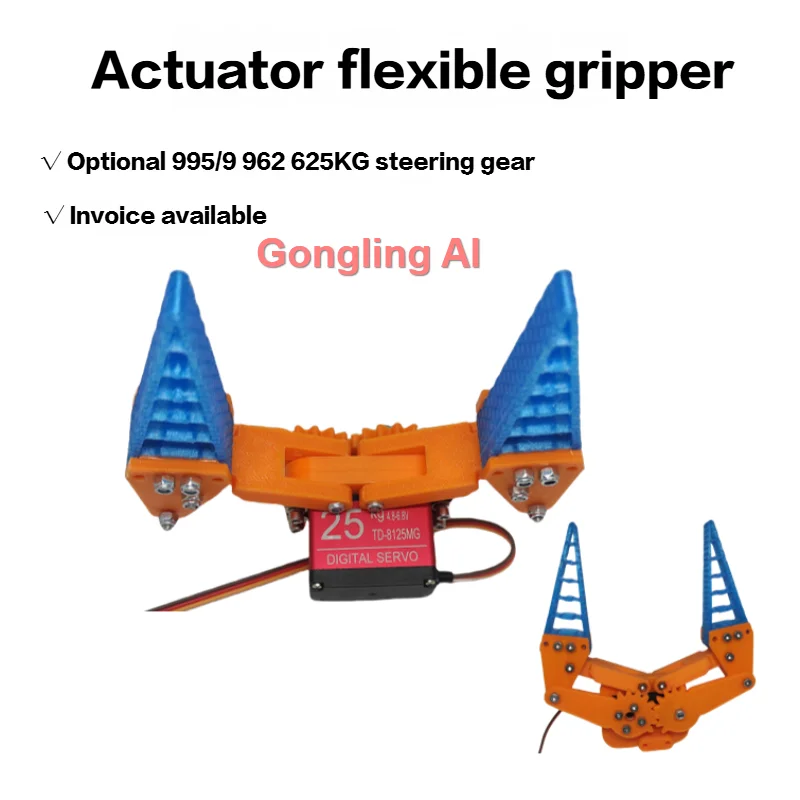 MR996 DS3218 Griffe mécanique flexible, contrôle servo PWM, préhenseur bionique flexible, pince programmable, pièces de robot manuel