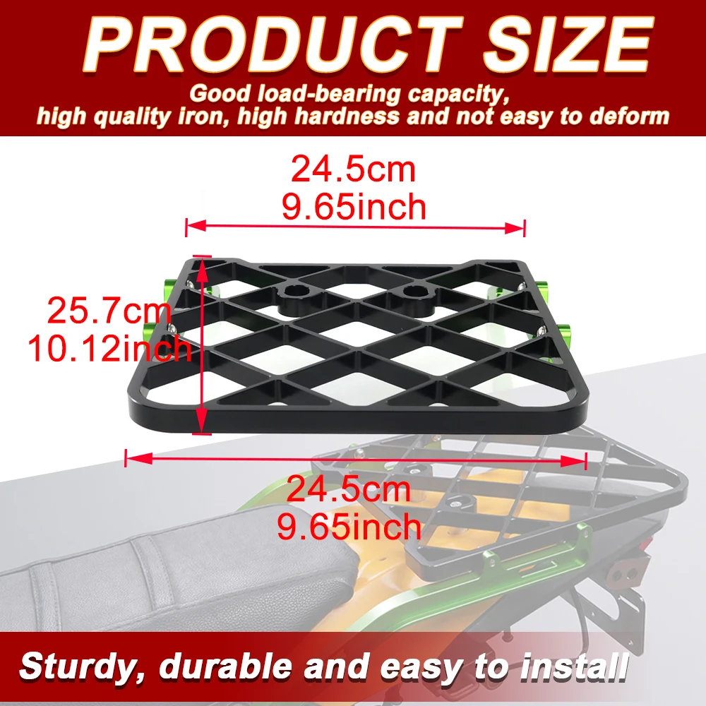 Motorcycle Rear Solo Seat Luggage Rack Support Shelf Aluminum For Kawasaki KLX250/KLX250S/KLX250SF KLX300/KLX300SM 2009-2023