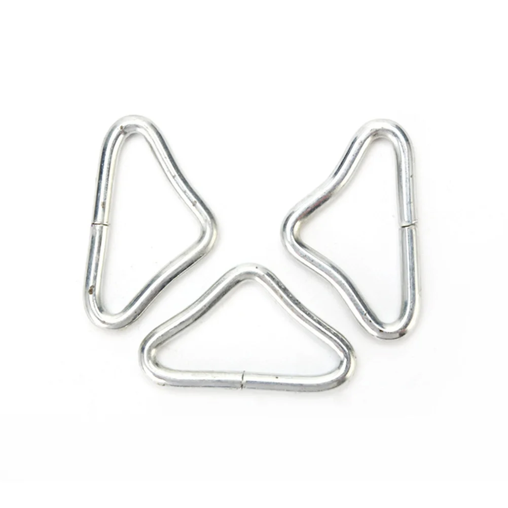 30 Pcs Trampoline Triangle Buckle Rings Metal Buckles Parts Indoor Galvanized Steel Portable V-shaped Weather-resistant