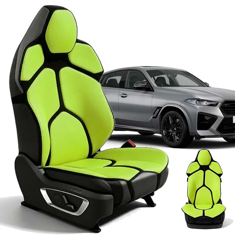 For BMW X6 M 2009-2026 Ergonomic Mesh Lumbar Support Cushion Massage Back Pad Breathable Car & Office Dual Use Auto Accessories