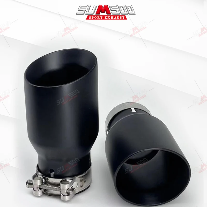 SUMSOO 1 PC Mattschwarz 304 Edelstahl Auto Schalldämpfer Für Universal Auto Modifizierte System Teile Autos Zubehör Auspuff Spitze