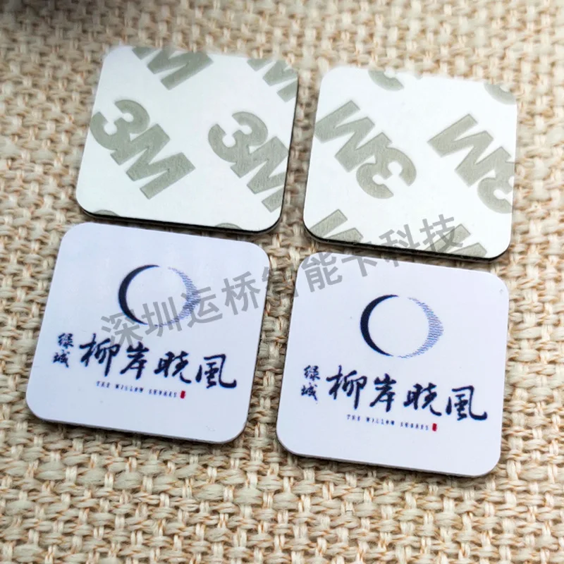Customized.nfc213 Social Bumper Sticker Anti-Metal Epoxy Phone Sticker Door 25mm RFID Access Card Sticker
