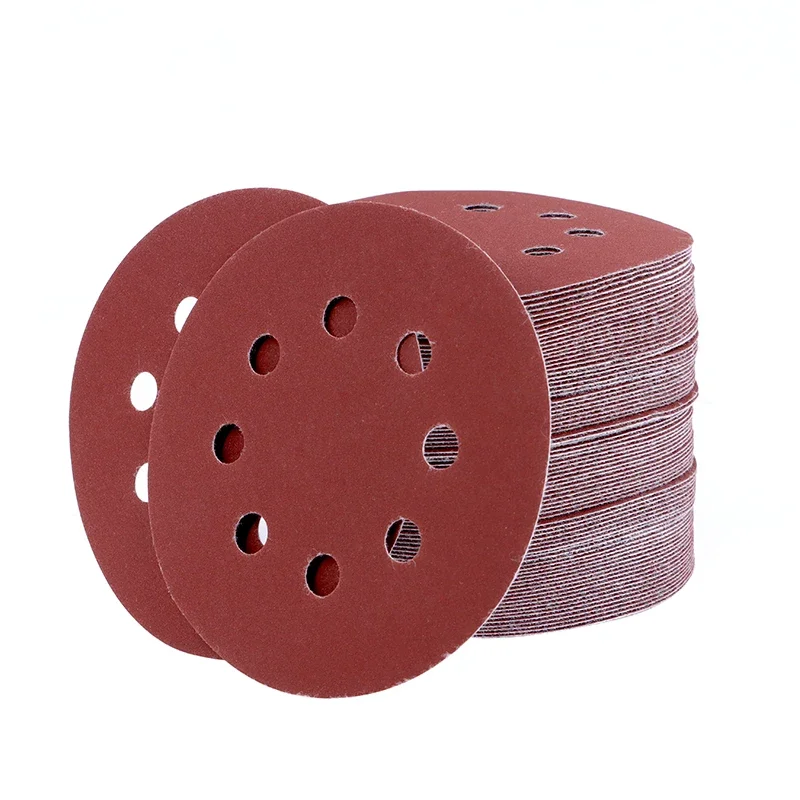 8 Hole 125mm Sandpaper Woodworking Metal Grinding Disc Abrasive Polishing Tool 60/80/100/120/150/180-2000 Grit Sanding Discs view 5