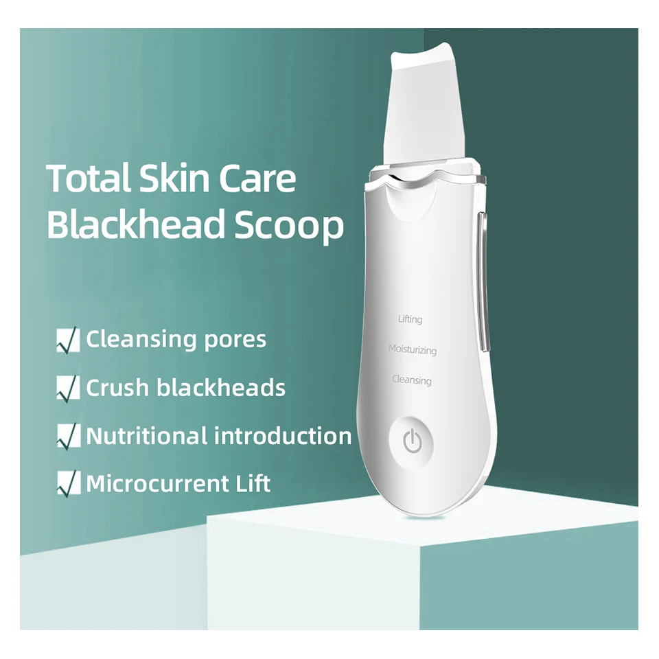 Wholesale Multifunction rechargeable face scrapper electric skin ultrasonic scrubber Spatula skin scrubber face spatula