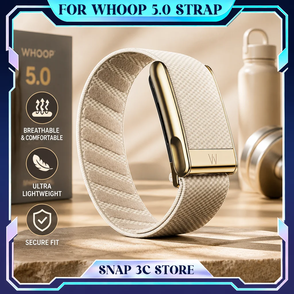 For Whoop 5.0 Elastic Nylon Braided Strap MG Sport Replacement Band with Metal U-Frame Breathable Wristband Accessories
