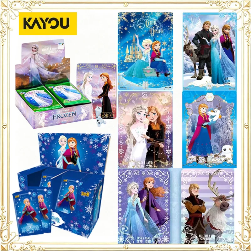 KAYOU Genuine Frozen Collectible Cards Elsa Anna Olaf Rare Anime Trading Card Anime Peripheral Fun Special Package Birthday Gift