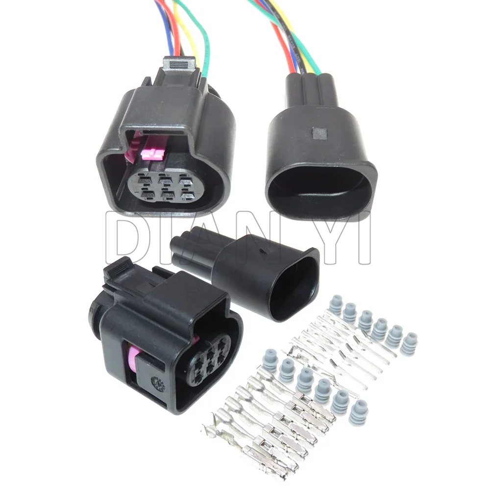 1 Set 6 Way Auto Wiring Harness Connector 1928404669 AC Assembly Car Oxygen Sensor Male Female Docking Waterproof Socket