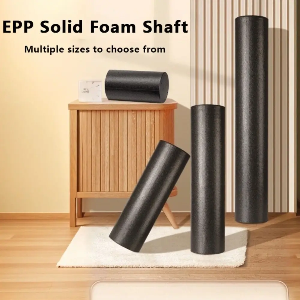 Simple High-Density Foam EPP Yoga Foam Roller Black Solid Foam Shaft Solid Foam Roller Portable Yoga Column Body Exercises view 5