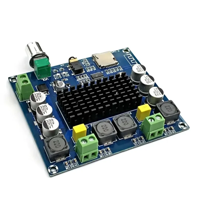 

B04C-TDA7498 Плата усилителя звука Мощный аудиомодуль Bluetooth-совместимый поддерживает AUX для динамиков Домашний кинотеатр DIY