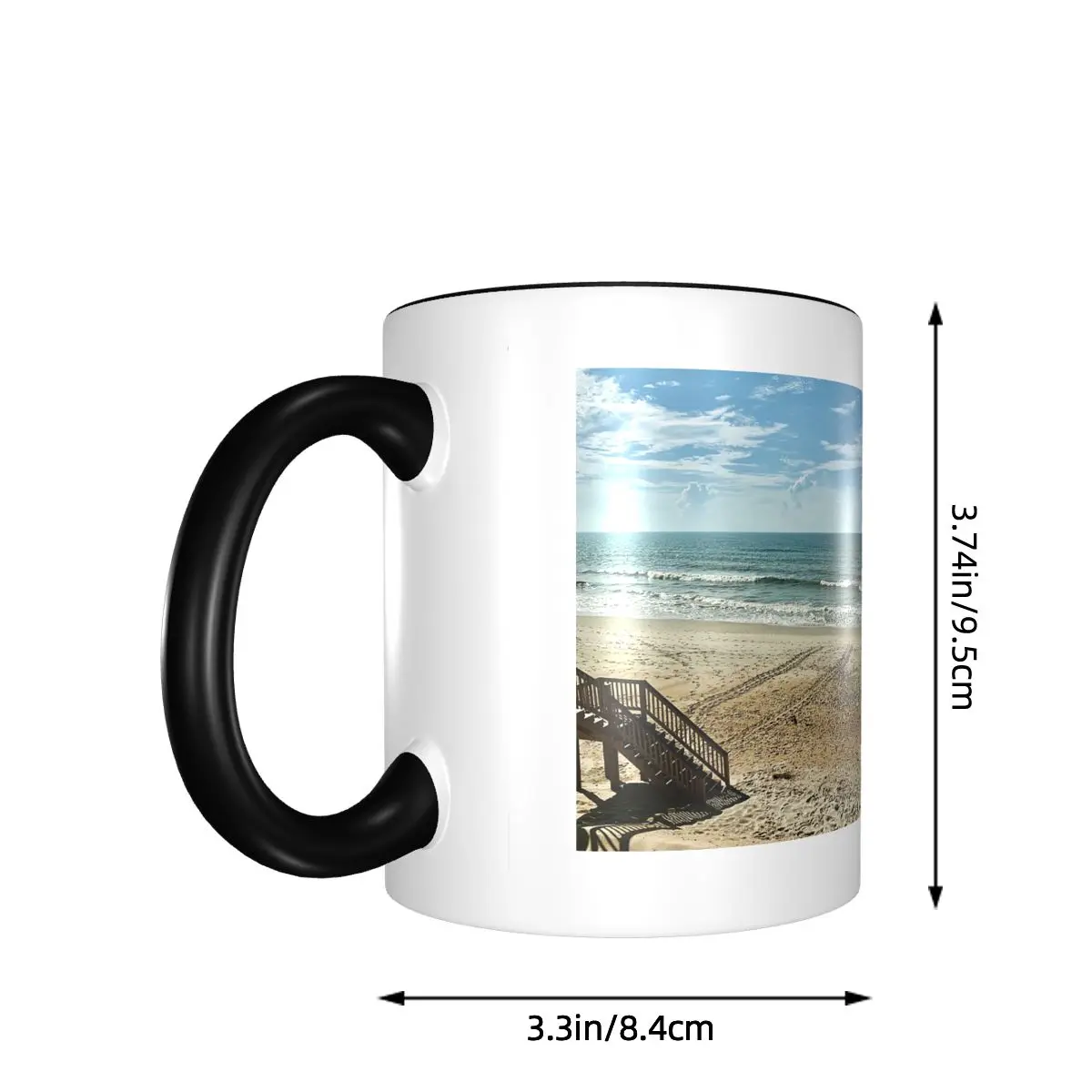 Surf City Topsail Island NC Sea Turtle Tracks Mug Funny Ceramic Coffee Cups Tea Mugs Milk Cup Drinkware Gifts for Woman Man